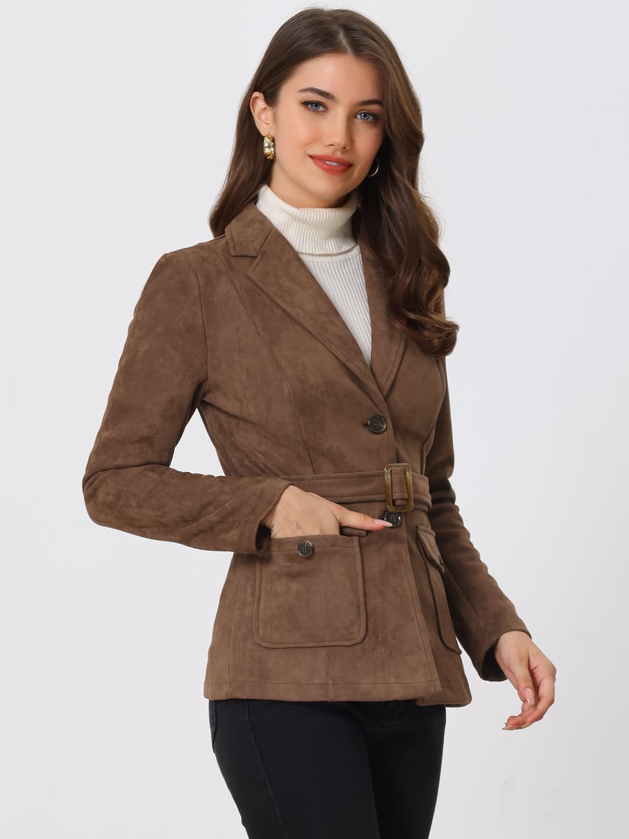 Front view in dark brown