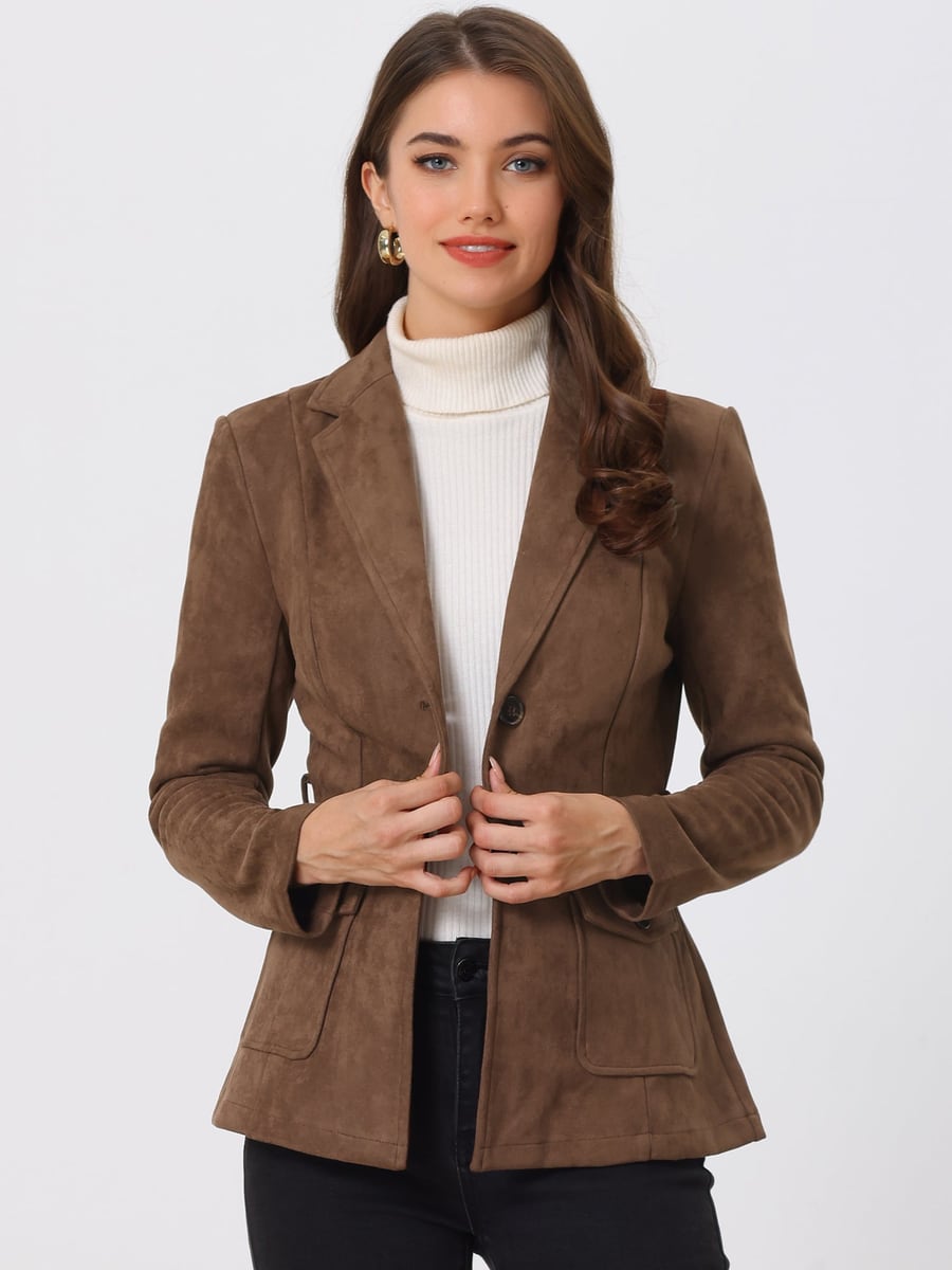 Front view, worn open without the belt
