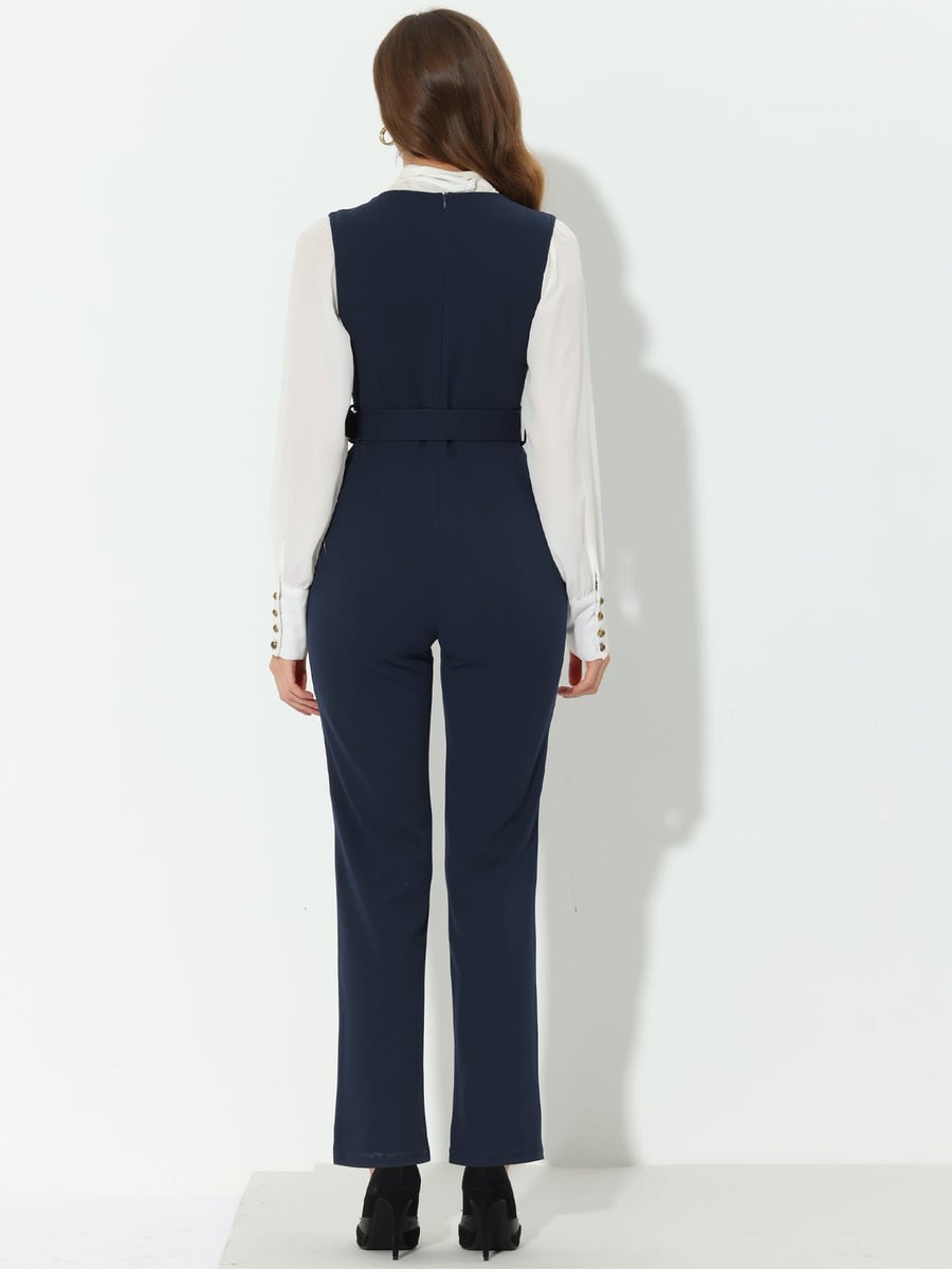 Back view in dark blue