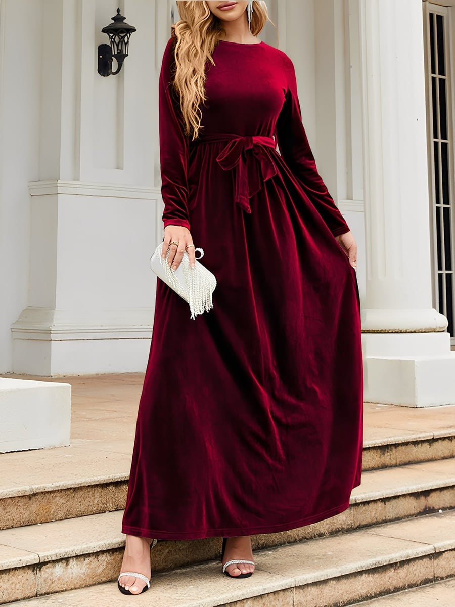 Front view in dark red