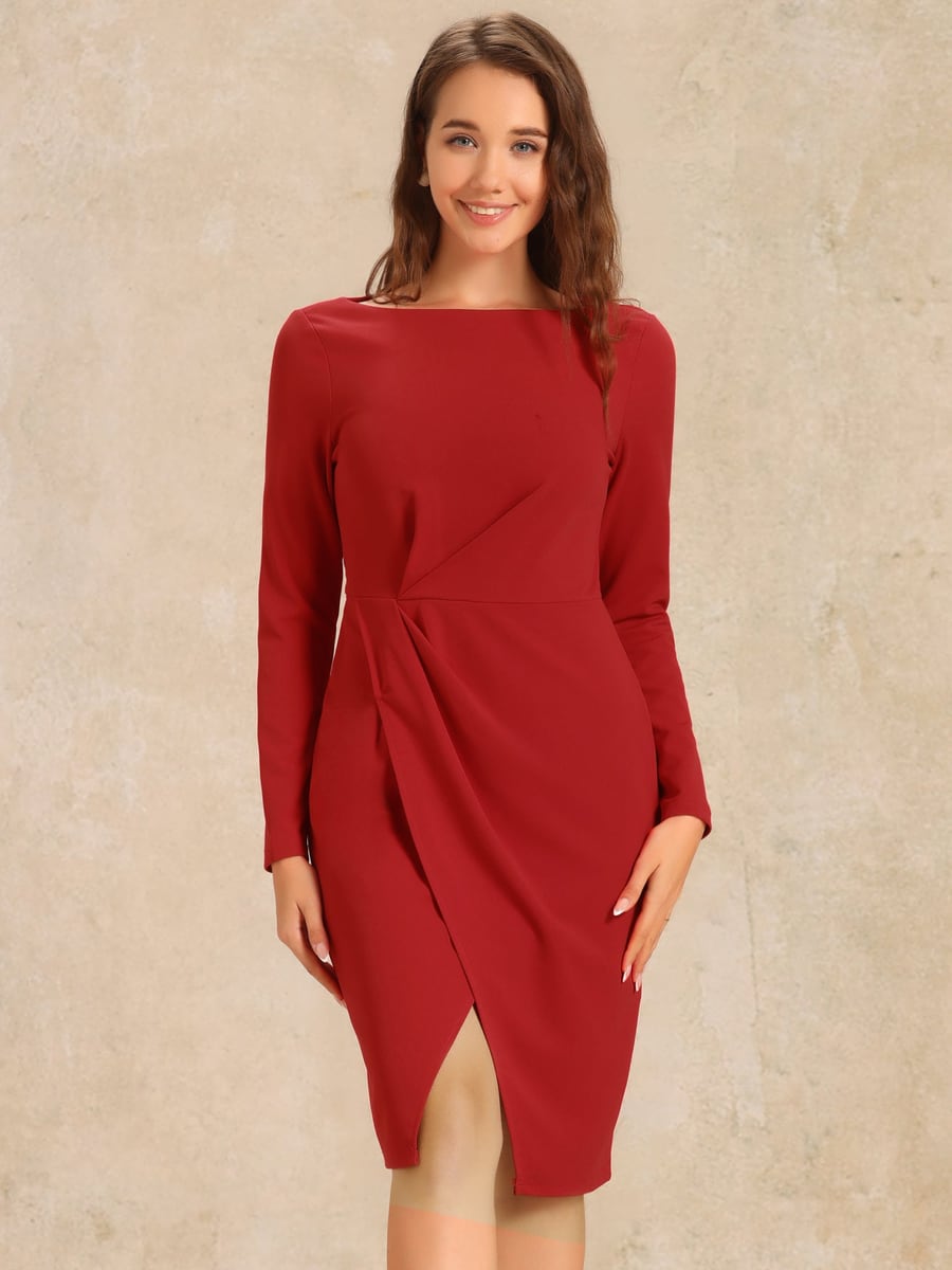 Front view in red