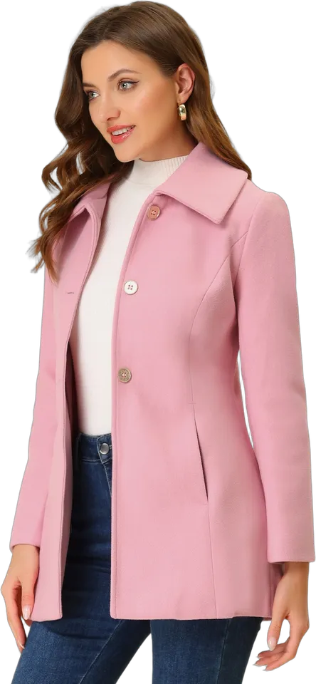 Bow-back A-line swing coat