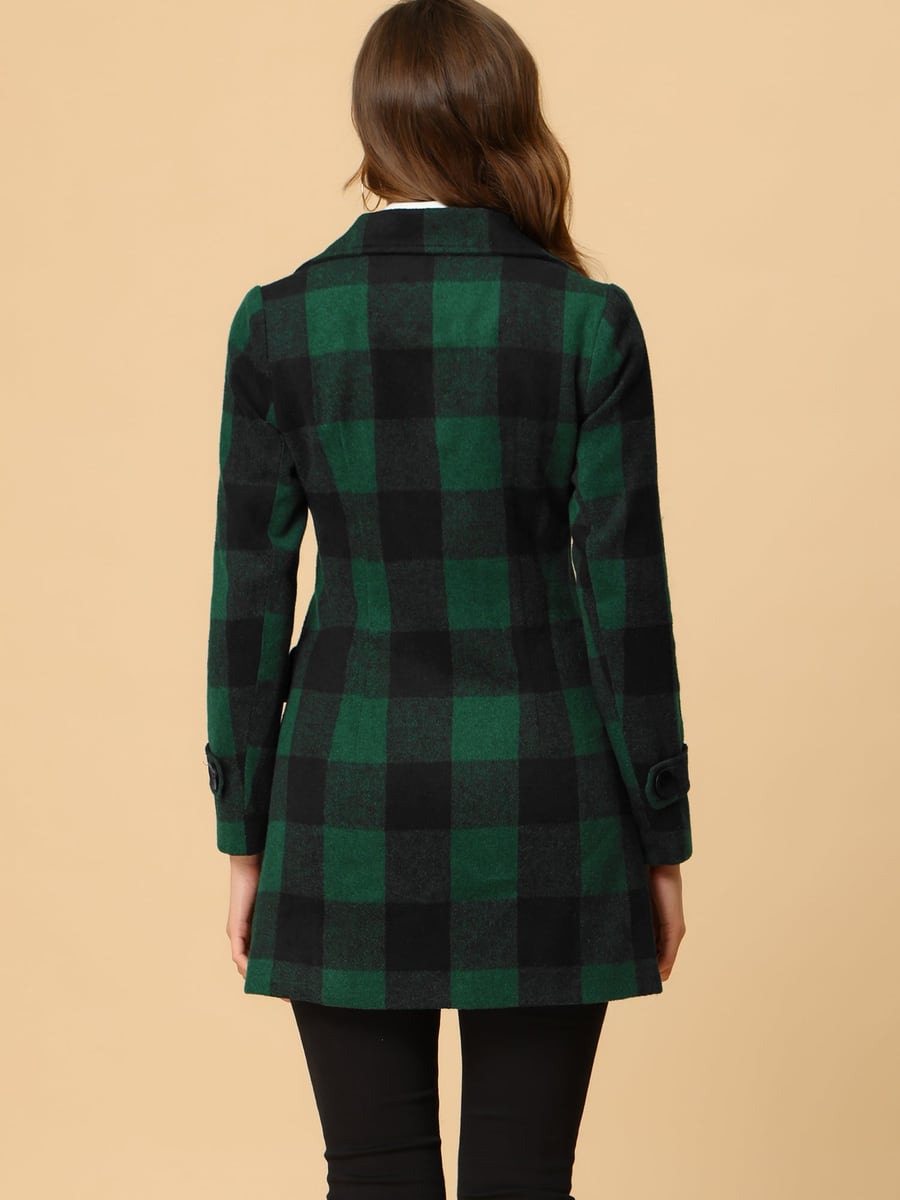 Back view in green check