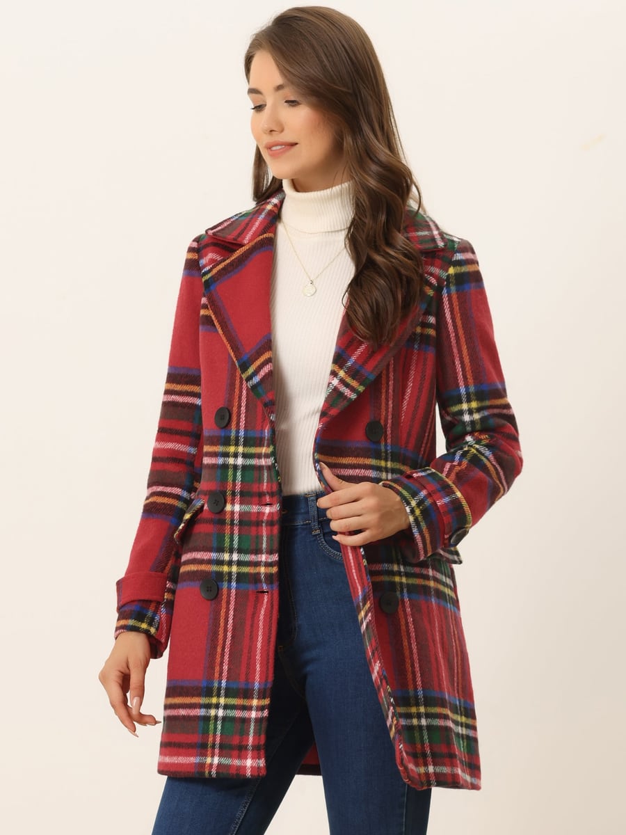 Front view in red tartan