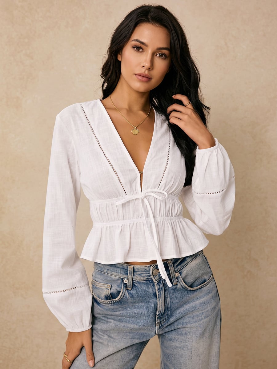 Front view in white