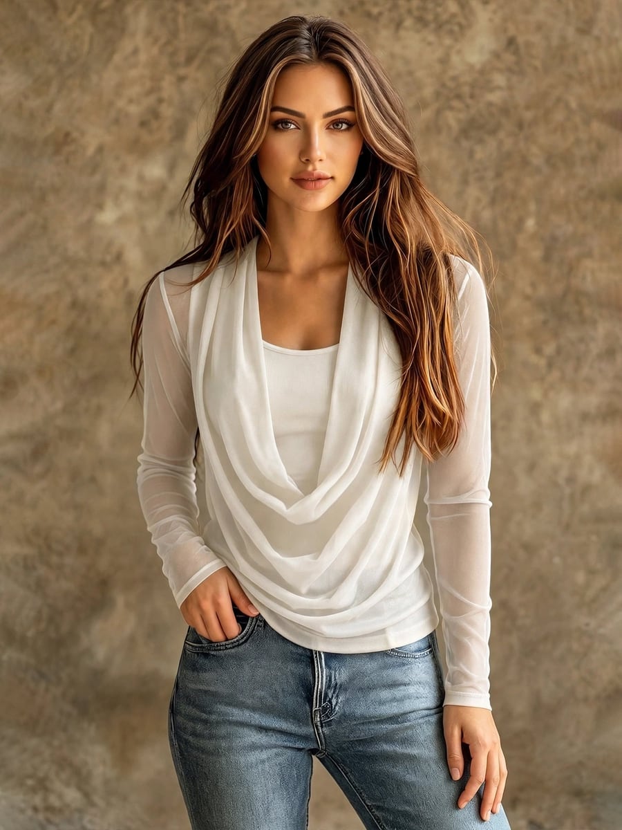Front view in white