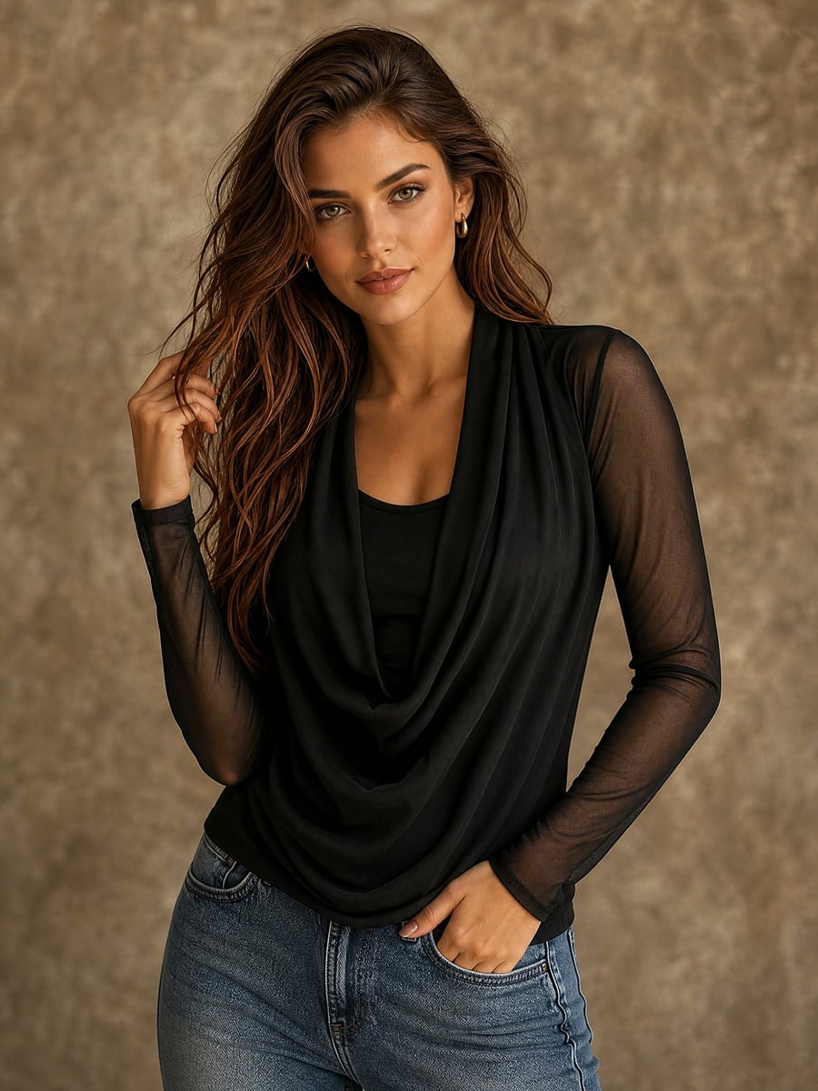Front view in black