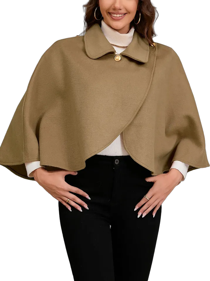Cropped cape cloak jacket