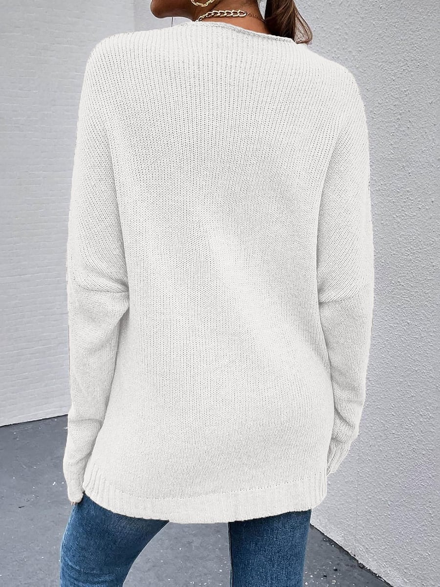 화이트 니트 뒷모습