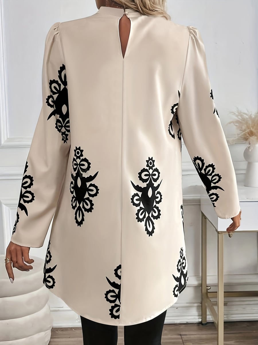 Back view showing the back-neck button
