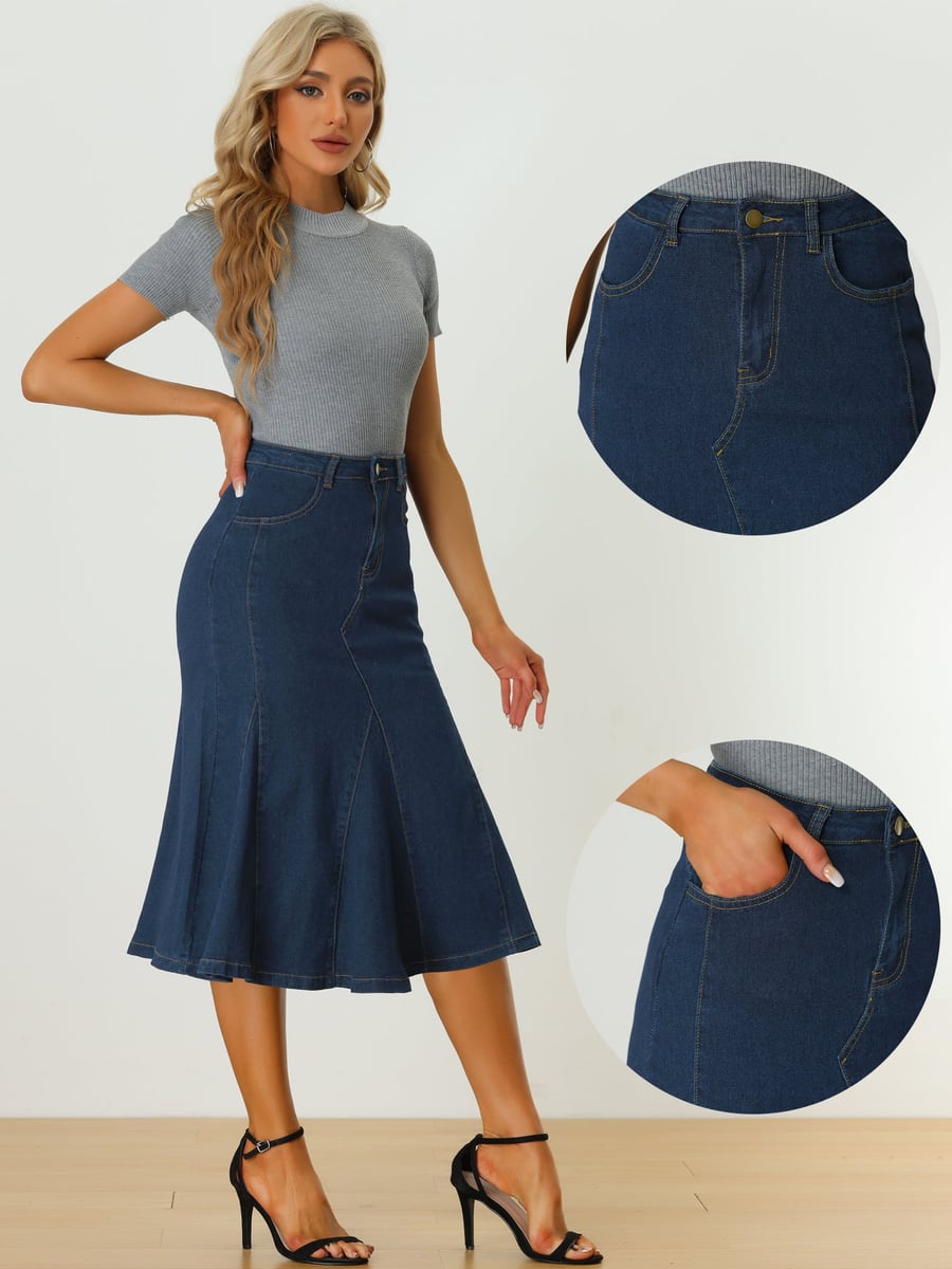 Full length with close-ups of the waist and pocket