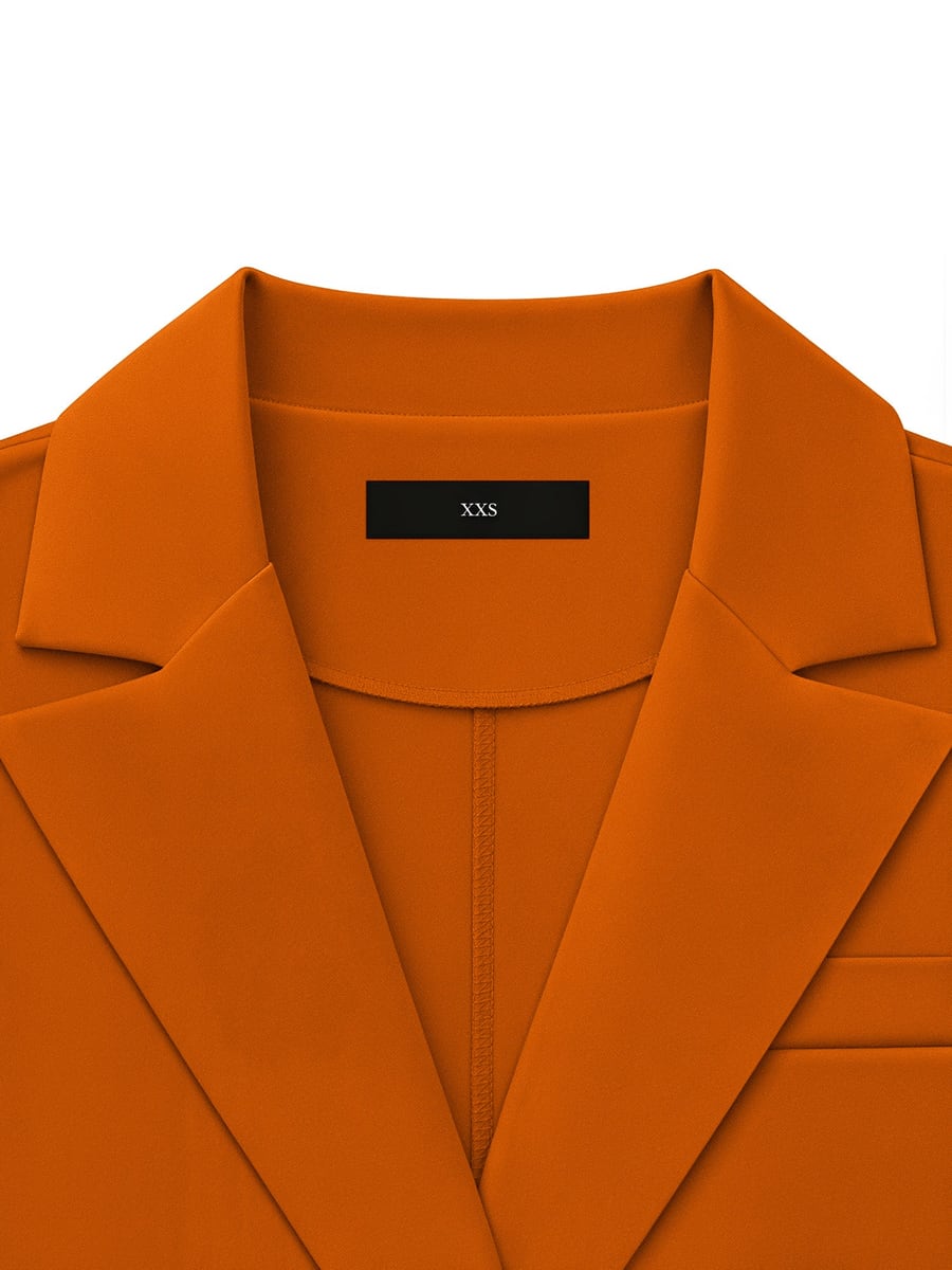 Close-up of the notched lapel