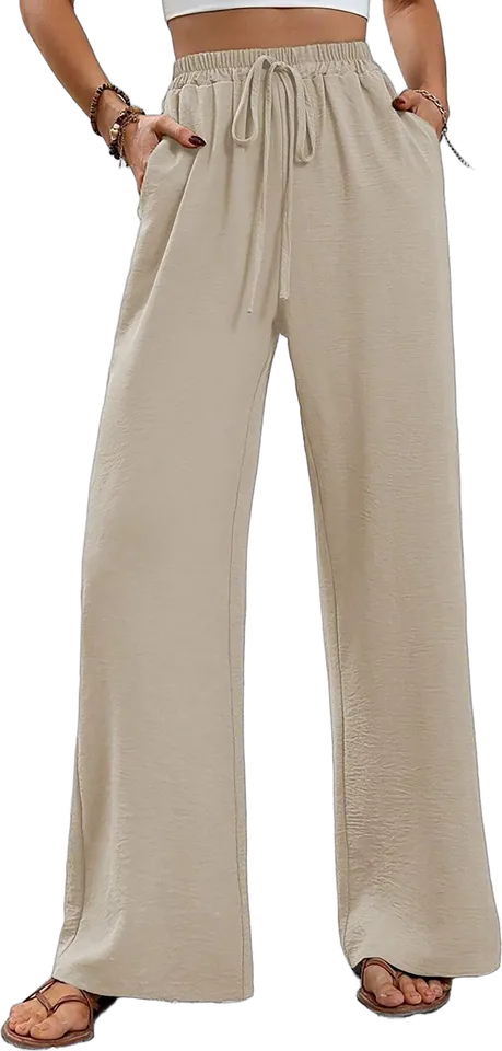 Pantalón ancho con cordón