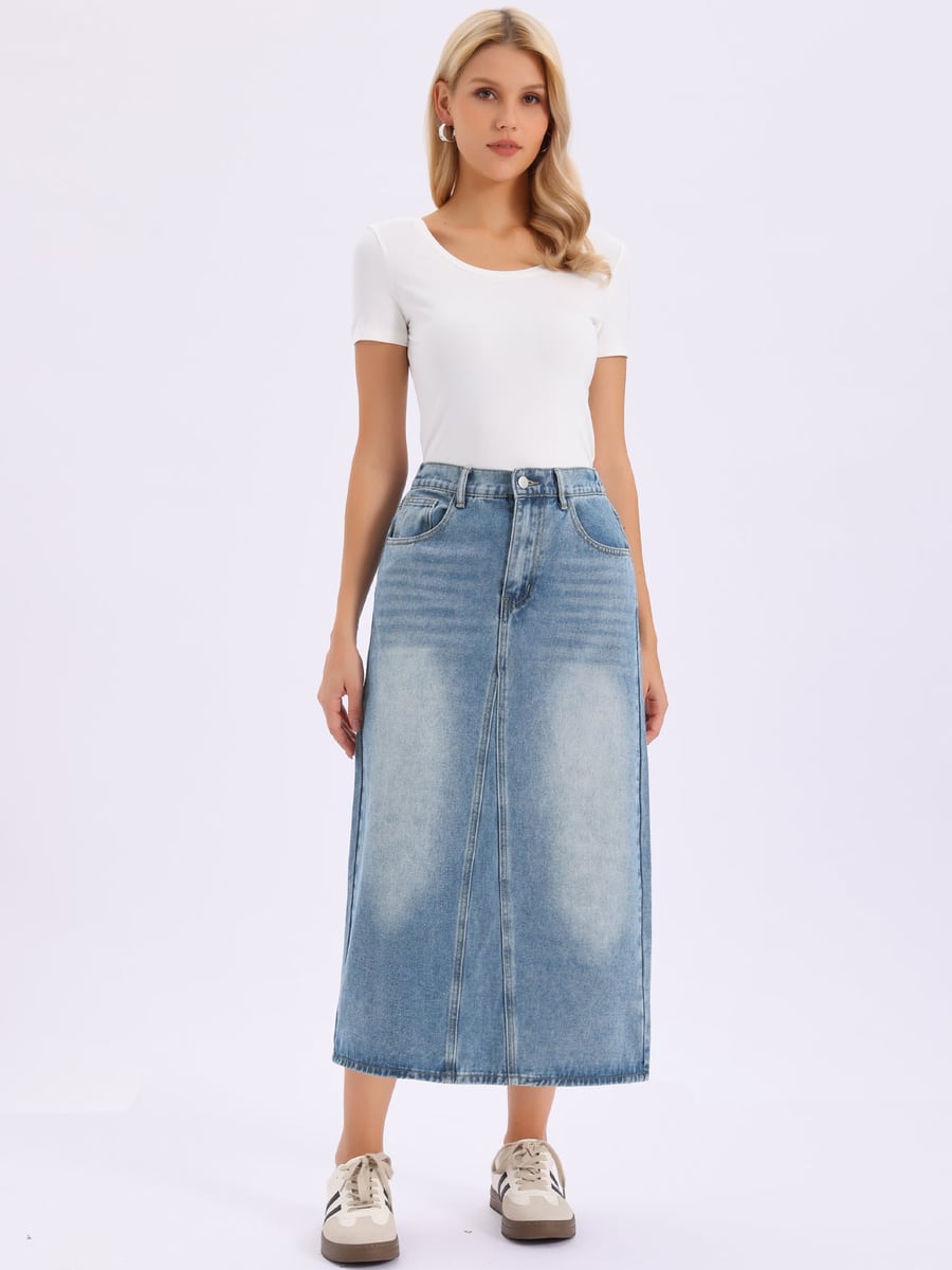 Front view in blue