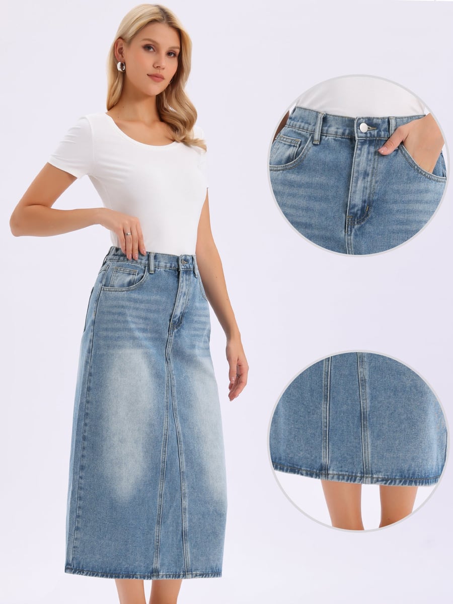 Close-ups of the pocket and hem
