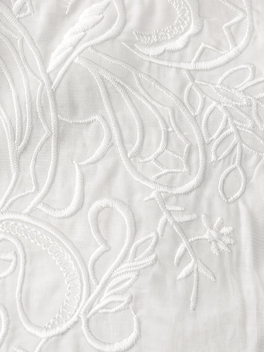 Close-up of the embroidery