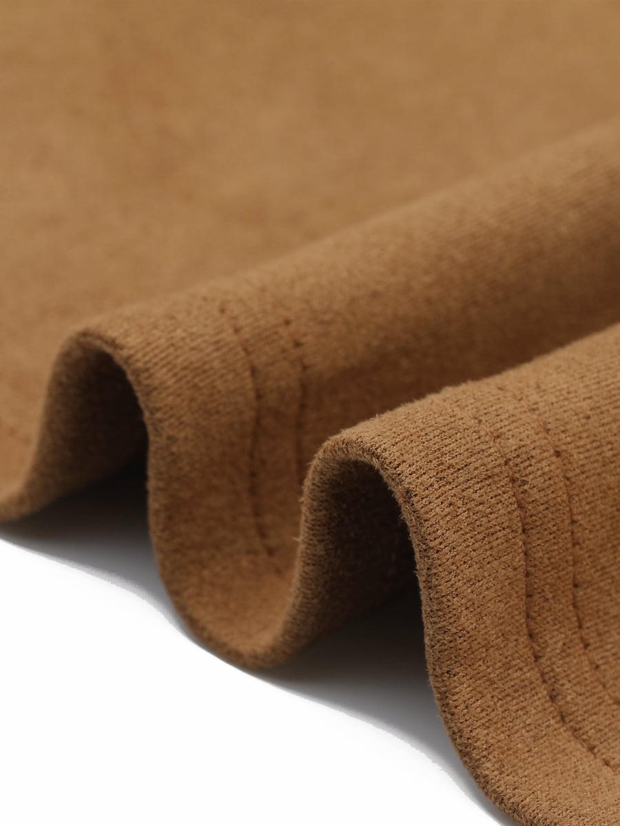 Close-up of the faux suede