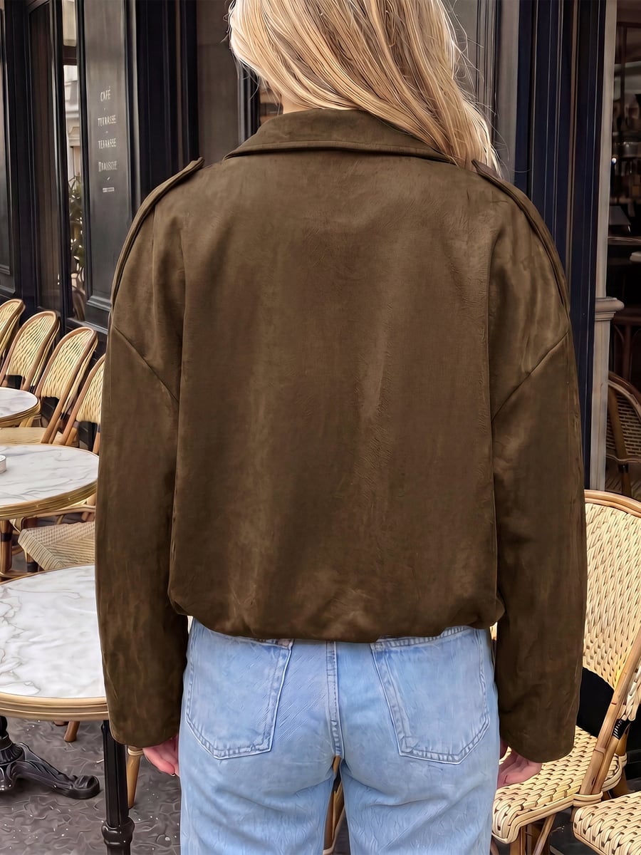 Back view showing the cropped length