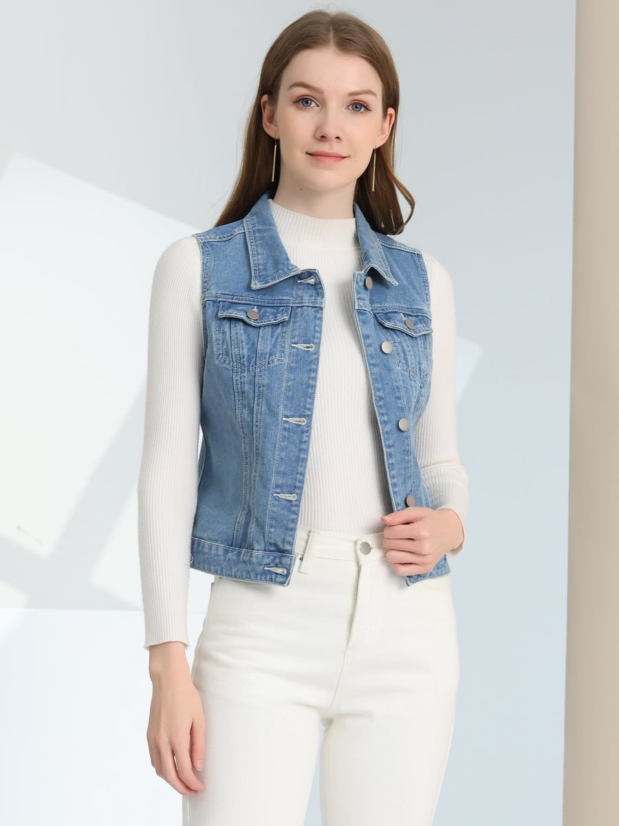 Front view in light blue