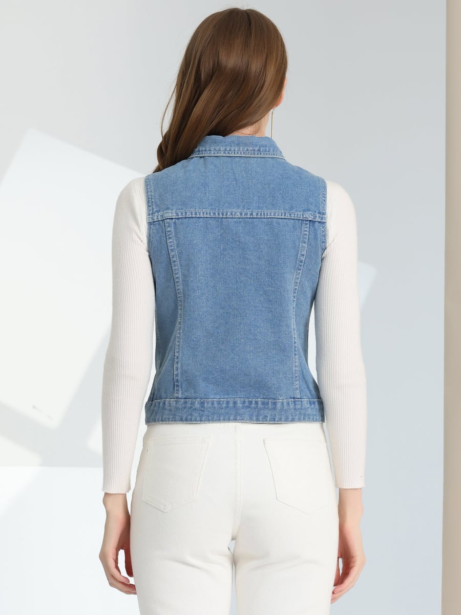 Back view in light blue