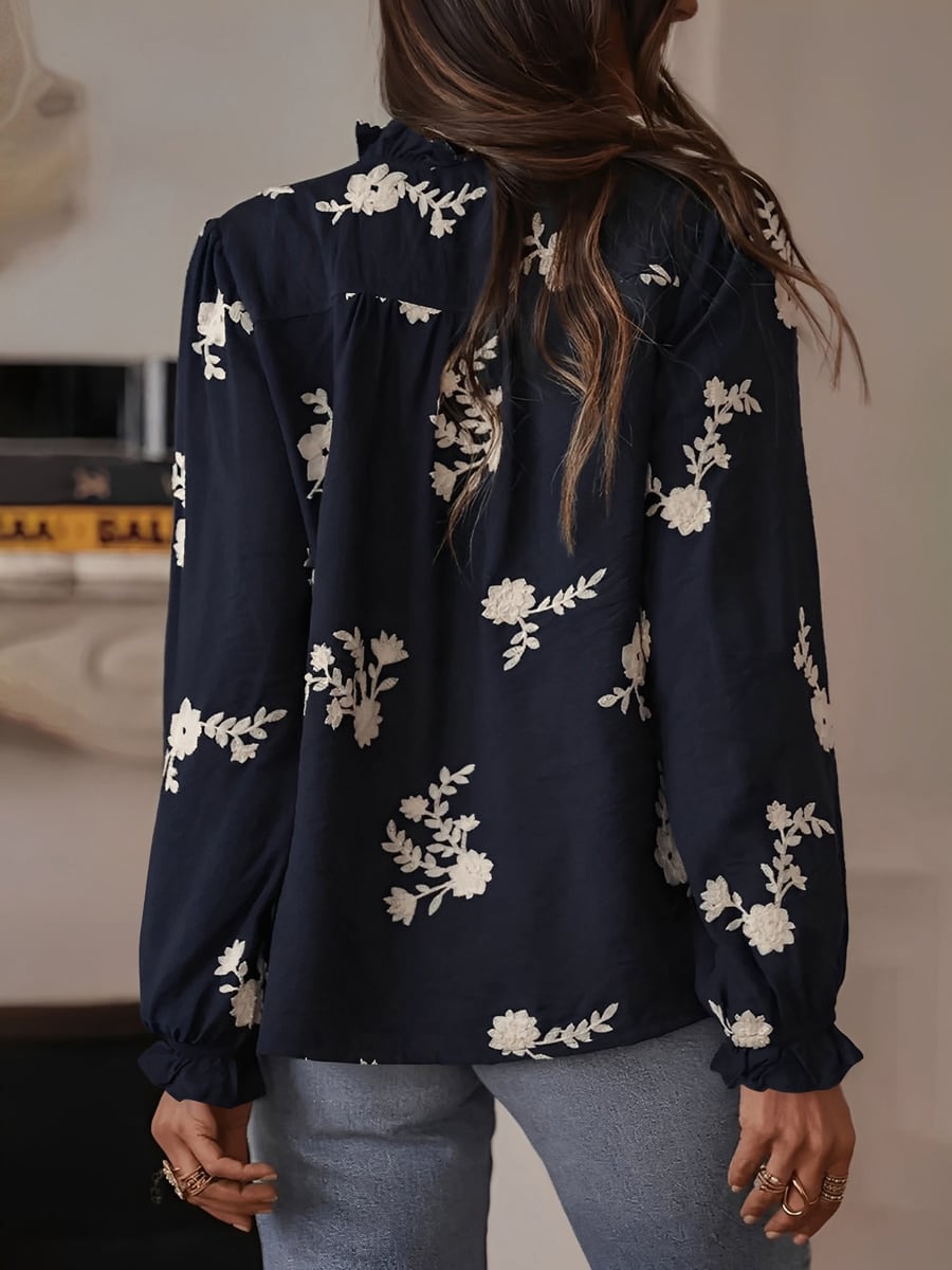 Back view with the embroidery on the back