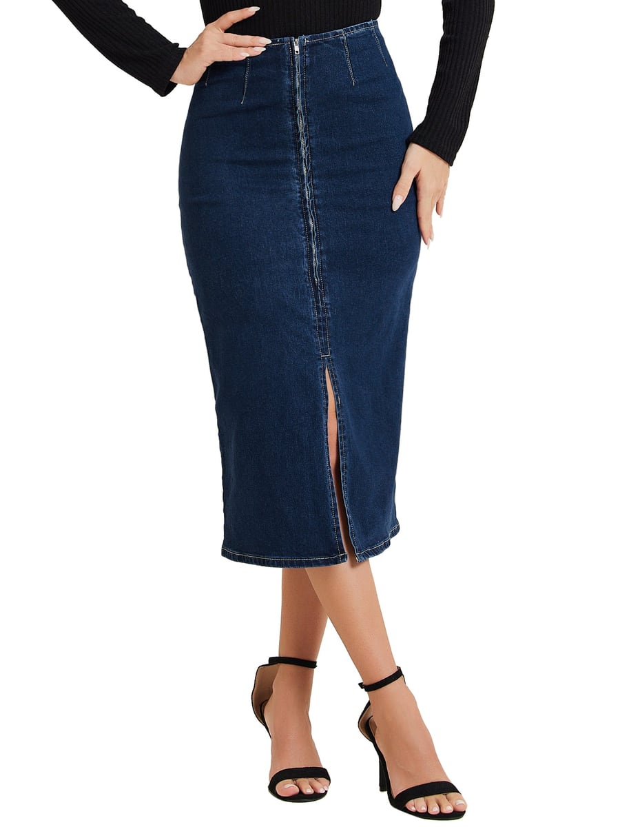 Front view showing the zip and slit