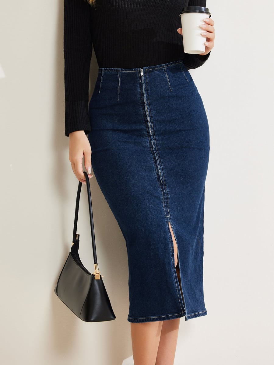Front view with a handbag