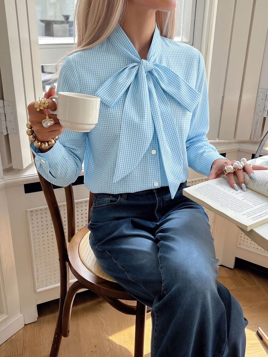 Sentada con un café
