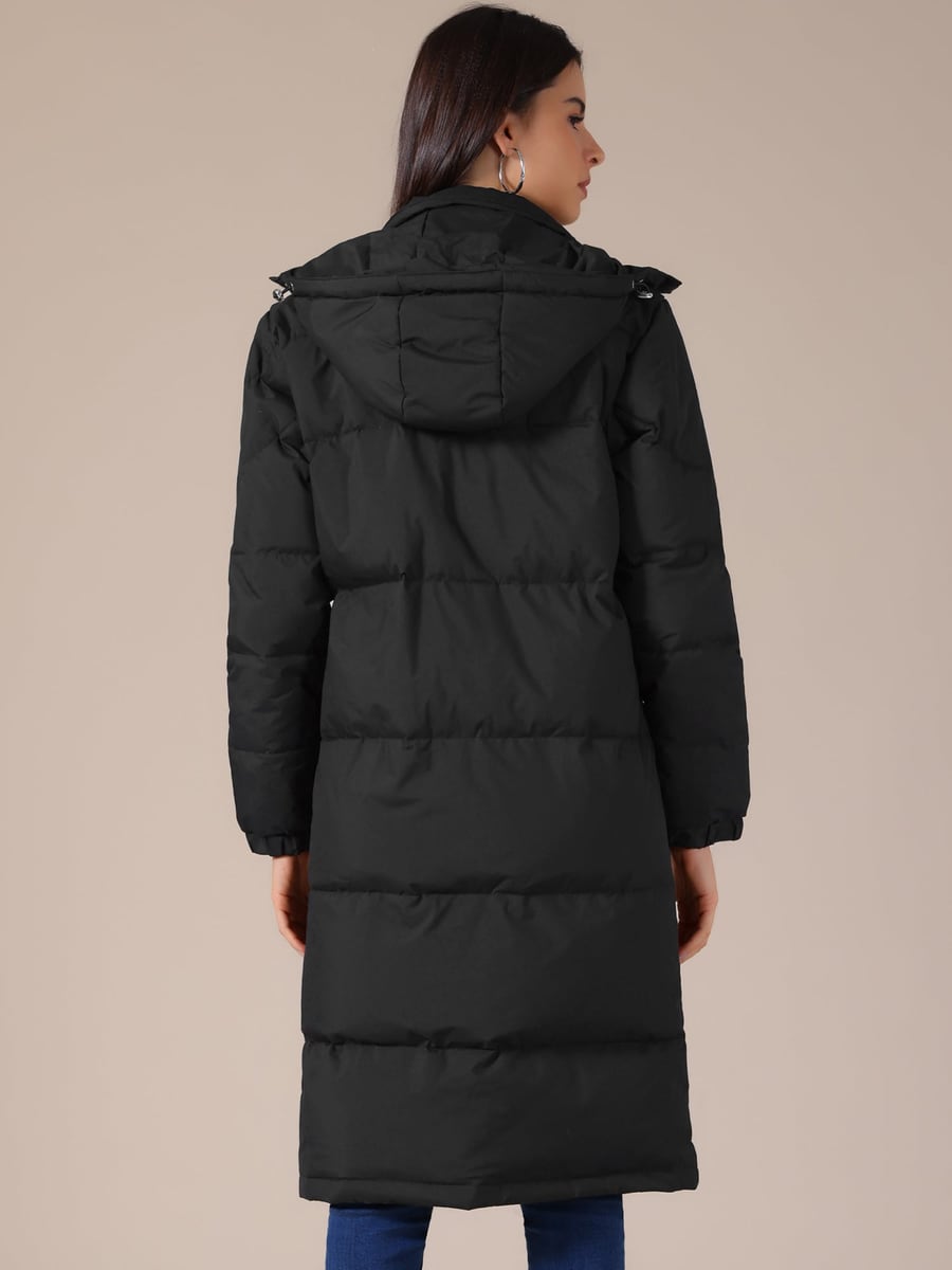 Back view showing the hood