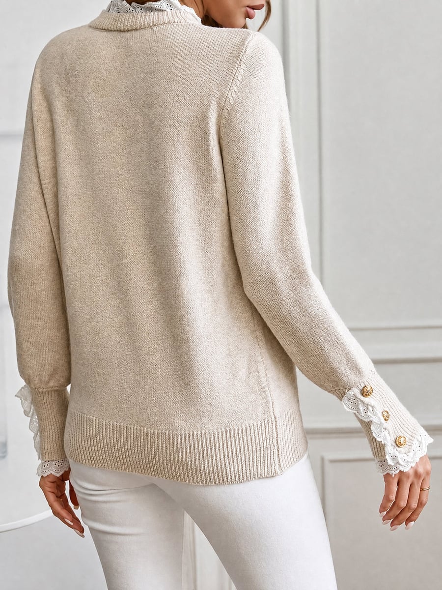 Back view showing the lace cuffs