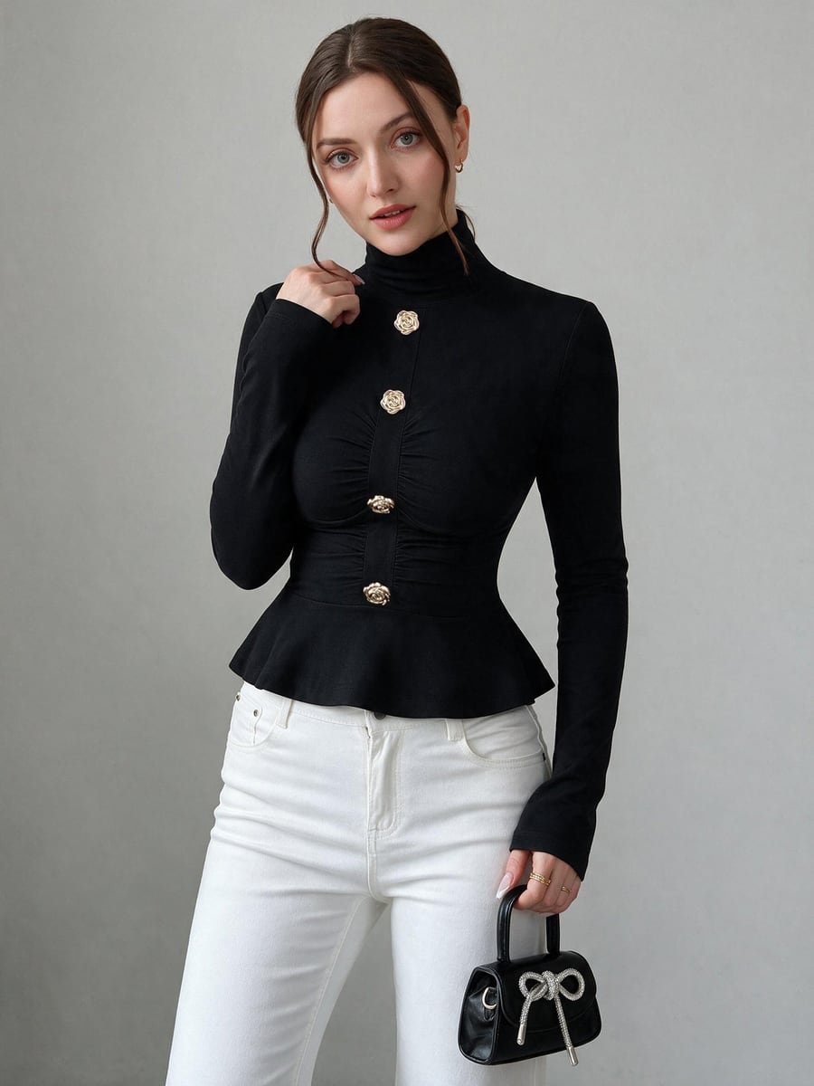 Front view in black