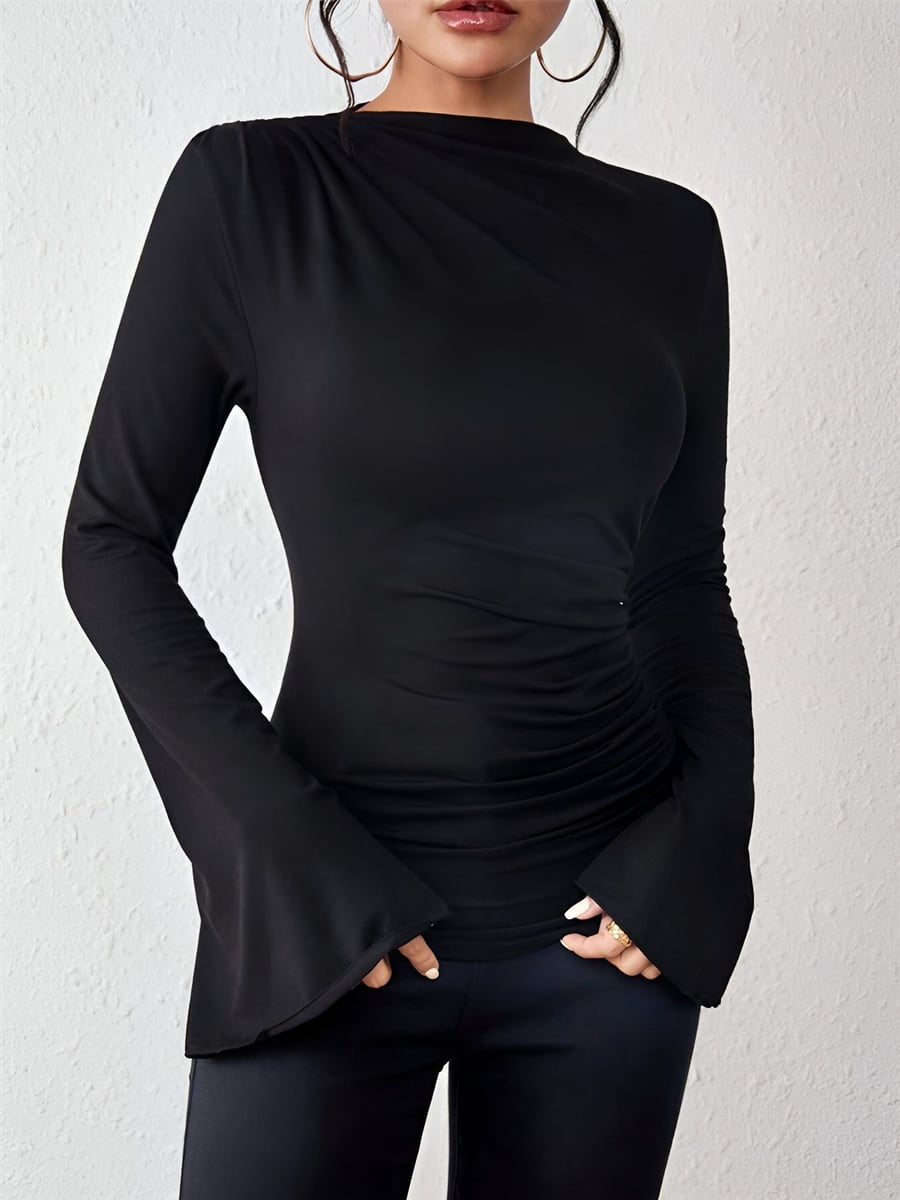 Front view in black