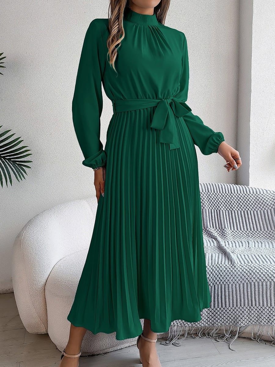 De frente, en verde