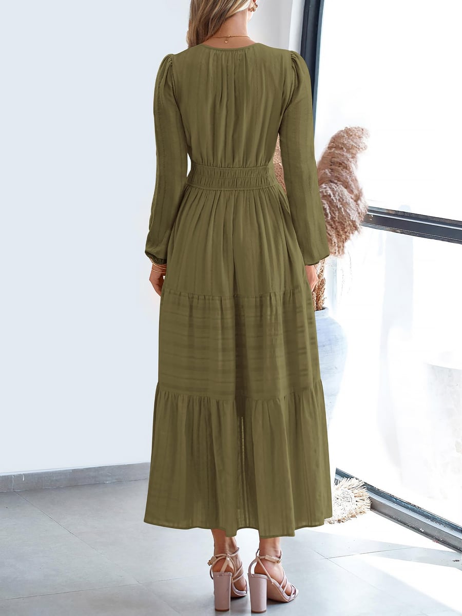 Back view in army green