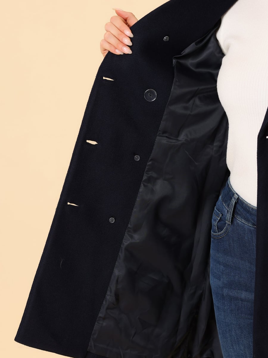 Opened front showing the lining and buttons