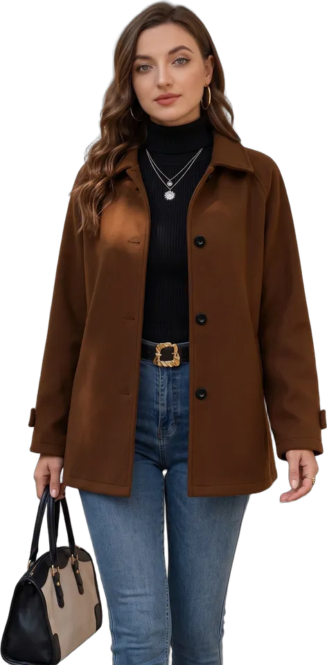 Pointed collar button jacket