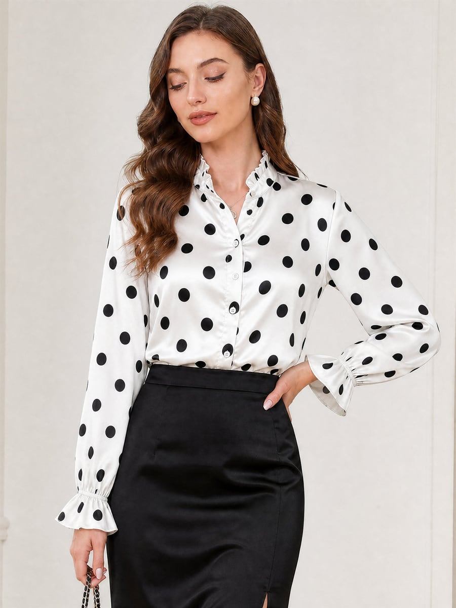 Worn with a black skirt