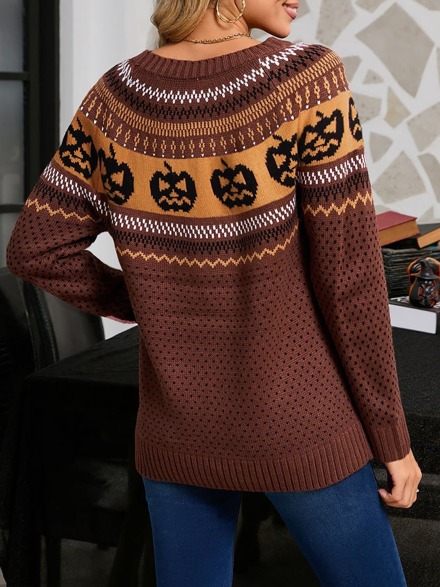 Back view with the pattern running round