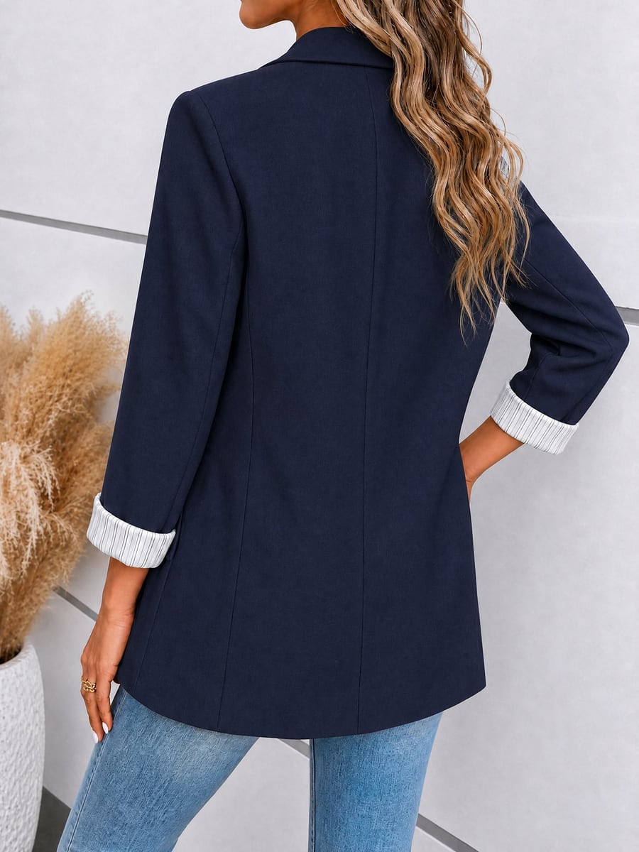Back view in navy