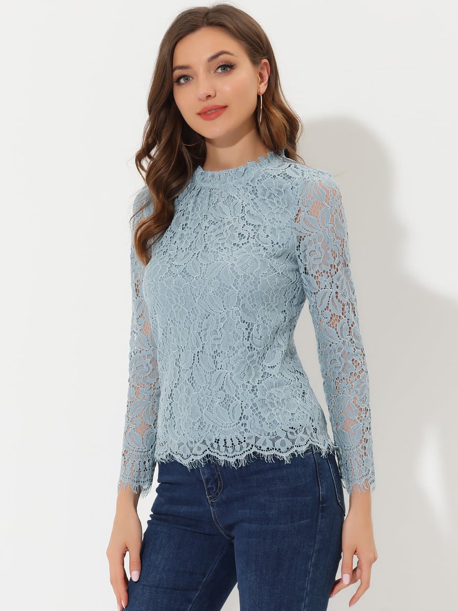 Front view in blue