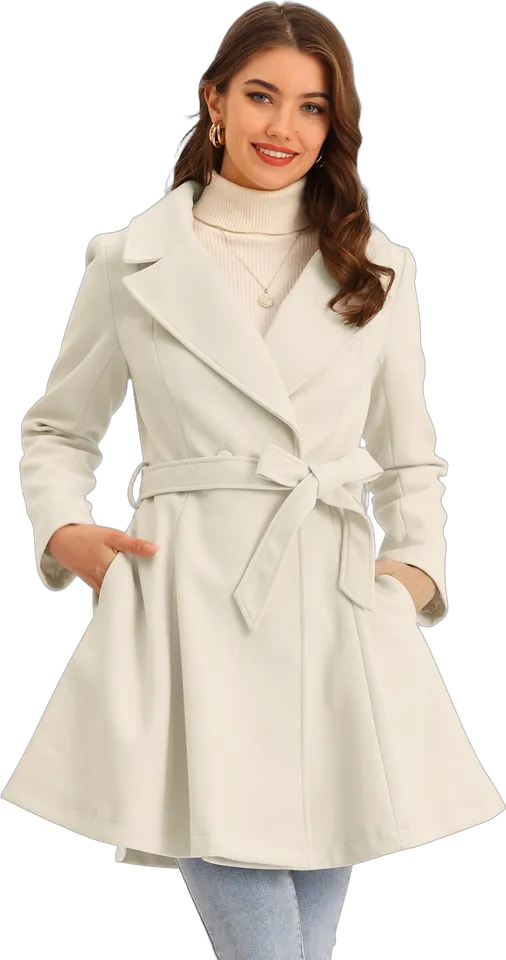 숄칼라 벨티드 롱코트