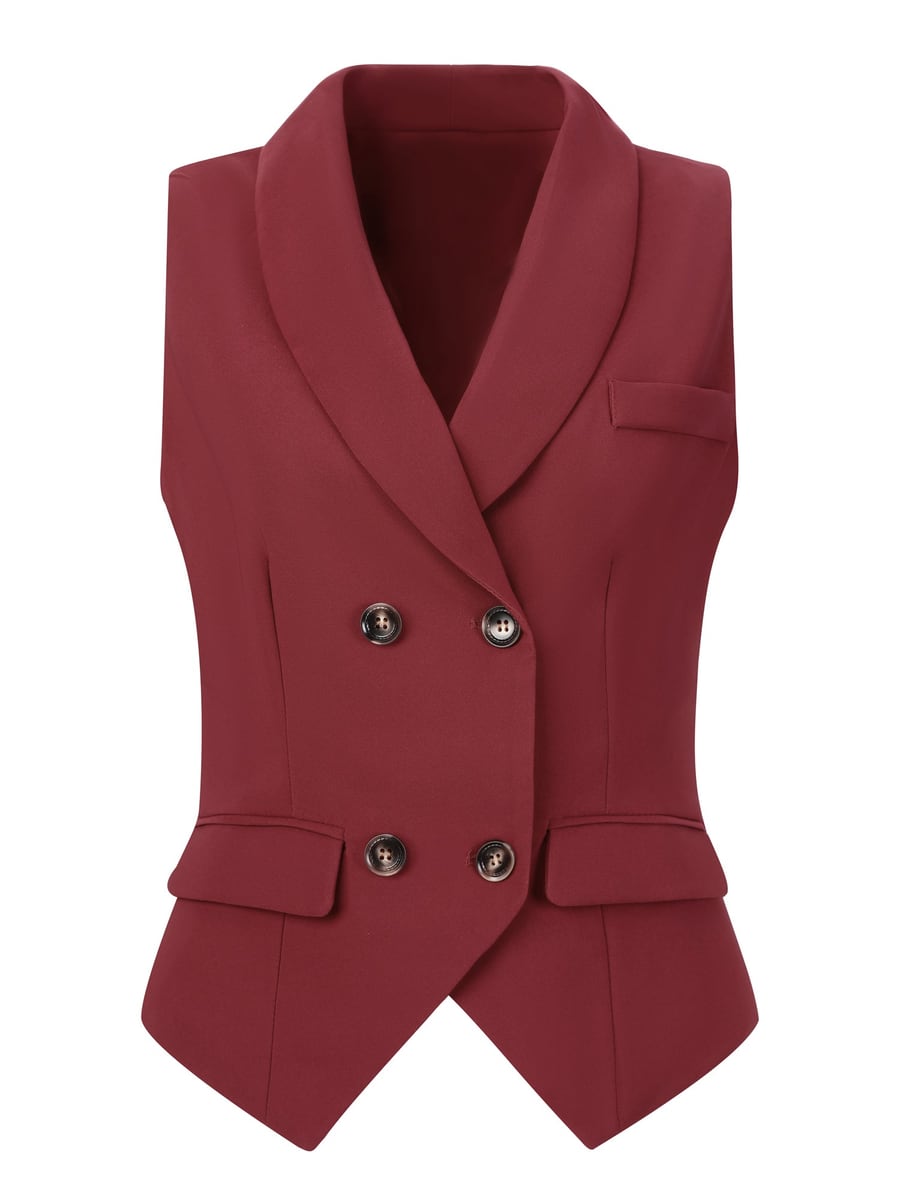 The burgundy waistcoat on its own