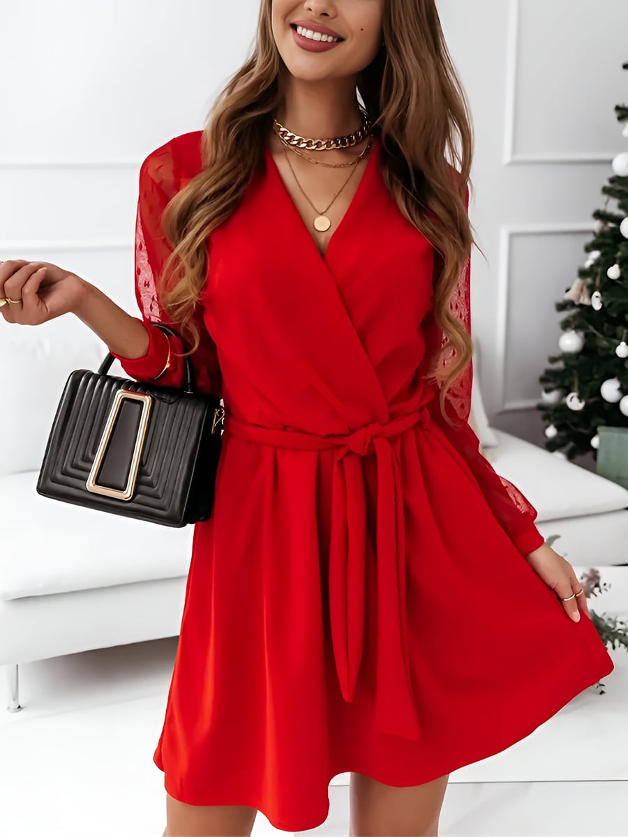 Front view in red