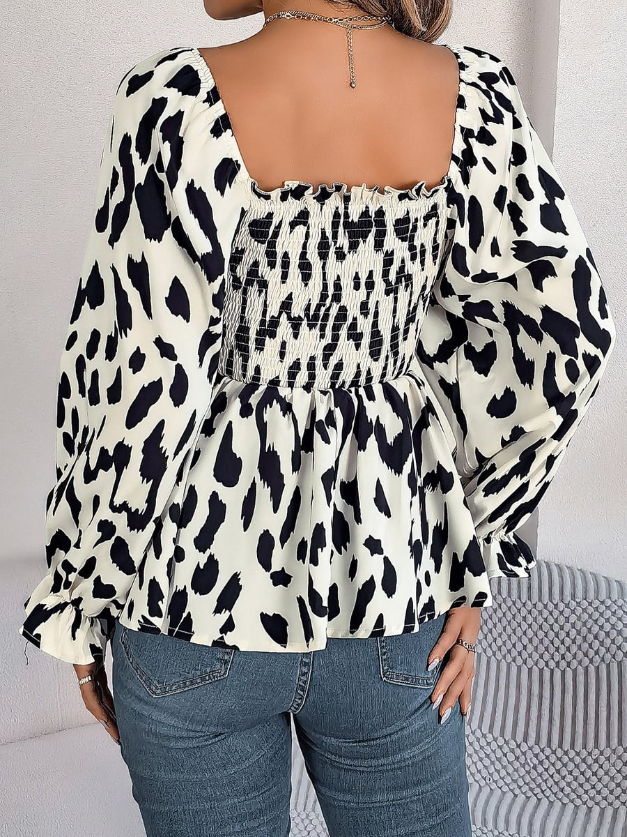 Back view showing the smocking