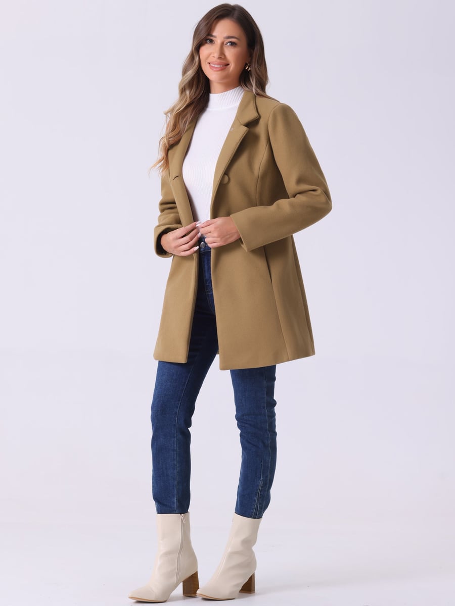 Full length worn open with jeans