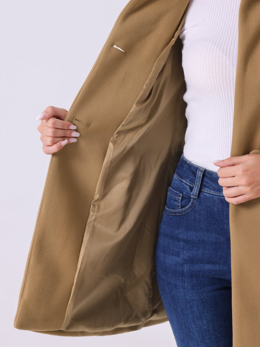 Close-up of the open front showing the lining and pocket