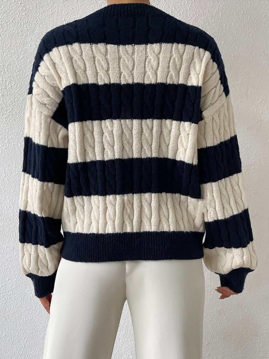 Back view, stripes continuing round