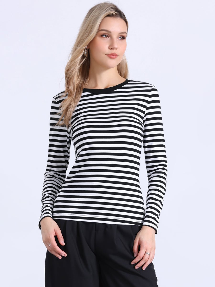 Front view of the striped tee