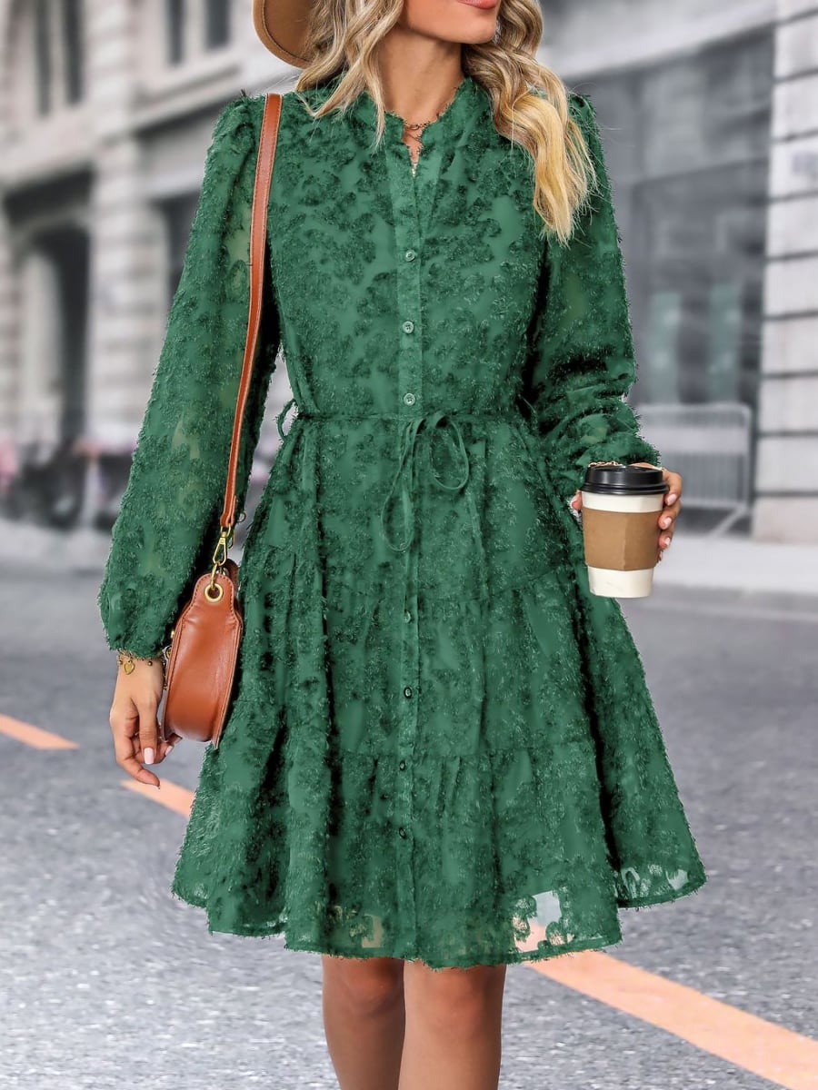 Front view in dark green