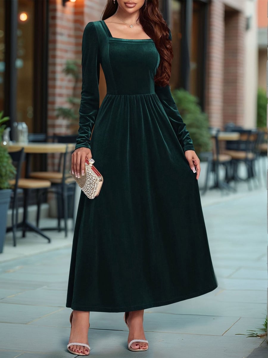 De frente, en verde